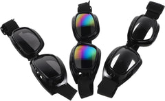 Zerodeko 3pcs Large Dog Goggles: Sun Protection Dog Sunglasses Windproof Waterproof Pet Glasses with Adjustable Strap for Driving Motorcycle