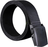 Mens Canvas Web Belt Nylon Belt Stretch for Men Style Airport-friendly Buckle