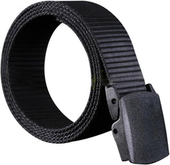 Mens Canvas Web Belt Nylon Belt Stretch for Men Style Airport-friendly Buckle