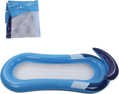 Inflatable Swimming Pool Floating Hammock, Foldable Floating Chair with Mesh Net, Floating Bed for Adults and, 80x160cm Lightweight Lounge Recliner for Pool Lake River