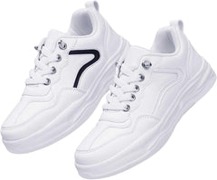 Unisex-Child Leather Lightweight Breathable Soft Soled Athletic Running Sneakers for Kids Shoes for Boys Girls