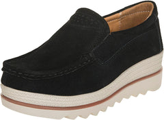 ZBYY Women's Loafers,Slip On Walking Shoes Fashion Sneakers Comfort Wedge Platform Loafers Casual Nurse Sneakers