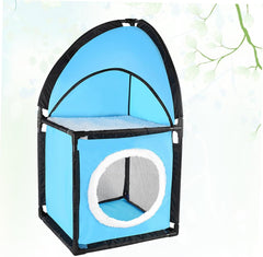 Yardwe Indoor Cat House Bed Scratcher Tree Furniture Oxford Fabric Double-Deck Design