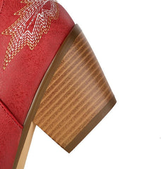 Over the Knee Cowgirl Boots for Women Pointed Toe Embroidered Western Boots with Side Zipper Chunky Long Cowboy Plus Size Rave Fashion Cute Kawaii Goth Emo Grunge Comfy Casual Non Slip Walking Shoes