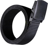 Canvas Tactical Belt for Men Lightweight Nylon Material Airport-friendly Automatic Buckle for Outdoor Work and Casual Wear and Breathable Design Black