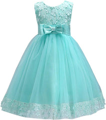2-10T Big Little Girl Ball Gown Short Lace Flower Tulle Prom Dresses for Wedding Party Evening Dance