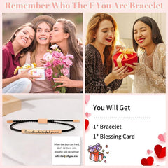 Remember Who The F You Are Bracelet Inspirational Bracelets for Women Dont Let The Hard Days Win Motivational Bracelet