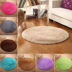 Soft Shaggy Bathroom Rugs Bedroom Non-Slip Floor Mat Bath Shower Rug Yoga Plush Round Carpet Pet Mat #9