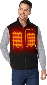 ORORO Men's Heated Vest with Battery, Lightweight Heating Fleece Vest (Charger Not Included)