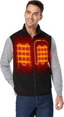 ORORO Men's Heated Vest with Battery, Lightweight Heating Fleece Vest (Charger Not Included)
