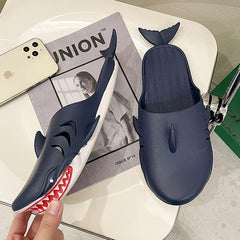 Shark Slippers - Unisex Fish Slippers for Men and Women - Funny Outdoor Beach Party Shoes
