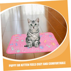 Kisangel 3pcs Cute Print Puppy Pet Blankets Dog Blankets Washable Soft Warm for Bed