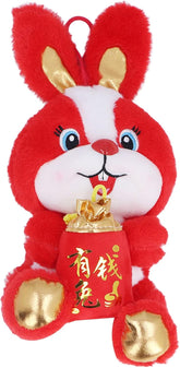 Year of The Rabbit 2023 Stuffed Animal, 2023 Chinese New Year Rabbit Toy Ornament Decorations, Bunny Plush Toy Zodiac Animal Plush Rabbit Hugging Pillow for Spring Festival Gift Home(Type 5)