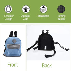 uxcell® LD Dog Authorization Dog Backpack Adjustable Straps Puppy Small Pet Carrier Holder Bag with Leash Rope for Outdoor Hiking Camping Blue, S