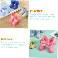 4pcs Dog Rain Shoes Slip-Resistant Outdoor Boots for Dogs and Lightweight for Rainy and Snowy Days Breathable Design