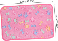 Toyvian 3pcs Fleece Pet Blankets Soft Warm Dog and Cat Throws for Cozy Sleep Mat Machine Washable for Car Seats and Beds Puppy and Kitten Accessories