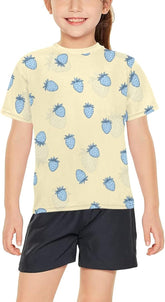 Girls Summer T-Shirts 8-15 Years Soft Basic Short Sleeve Crew Neck Tops Cute Cartoon Casual Outfits Comfy Blouse