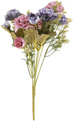 Artificial Flowers Bouquet, Silk Cloth Plastic Fake Plant Bouquet for Wedding Ceremony Birthday Party Stage Home Indoor Decoration Table Centerpiece