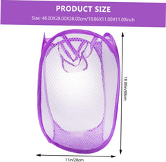 DECHOUS 2pcs Laundry Baskets Mesh Collapsible Laundry Hamper Capacity Storage Basket Simple Design for College Camping Apartments Hotel