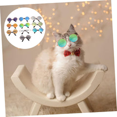 Dog Sunglasses for Small Breed Pets 10pcs Pet Glasses Goggles Round Lens