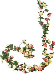 Spring Easter Artificial Flowers for Decoration Artificial Plants OutdoorArtificial Peony Vine Flowers Garland Hanging Silk Plants Vine for Wedding Arch Party Garden Home Bedroom Office Wall(n198)