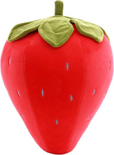 9.8" Strawberry Plush Pillow Red Soft Stuffed Fruit Plushie Toys Gifts for Kids
