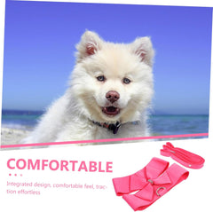 BESPORTBLE Pet Harness Leash Dog Chest Belt Traction Rope Bowknot Collar Comfortable Harness Easy to Use XL