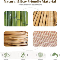 ool Pet Pad - Natural Bamboo Mat for Dogs & Cats, Breathable & Waterproof, Scratch-Resistant & Odorless, Anti-Static Pet Bed Mat for Summer Heat Relief, Easy to Clean (7.8in)