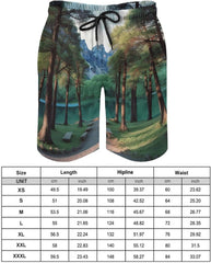 Men's Swim Trunks Park Beach Shorts Quick Dry Summer Bathing Suit Swimwear Beachwear with Pockets