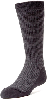 MeMoi Diamond Textured Boys Cotton Rich Dress Crew Socks