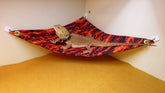 Hammock for Bearded Dragons, Flames Fabric with Suction Cup Hooks