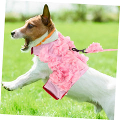 Balacoo 1Pc Flower Design Dog Traction Rope with Chest Strap Breathable Pet Harness for Dogs for Spring and Summer Walks Random Colors