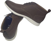 Men's Brown Lace Up Ankle Boots with Rubber Sole, Size 11.5 NWT