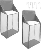 2Pcs Over the Door Laundry Hamper Foldable Door Hanging Laundry Basket Space Saving Hanging Laundry Hamper Mesh Door Clothes Hamper for Dirty Cloth Toy Towel