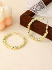 1 Pair Gold Hoop Earrings for Women, Fashion Accessories, Chunky Jewelry Set, Trendy Earrings for Women, Gold Plated Earrings, Cute Earring for Any Occasion(Golden)