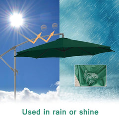 Patio Umbrella 6.5/8.8/9.8ft Replacement Canopy, Outdoor Table Market Yard Patio Umbrellas Canopy Replacement Covers, Replacement Sunshade Cloth