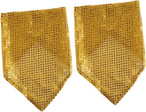2PCS Sequin Dog Bandana Neckerchief Triangle Scarf for Pets Holiday Costume Accessory Adjustable Size for Dogs and Cats