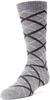 MeMoi Diamond Interlock Boys Dress Cotton Blend Crew Socks