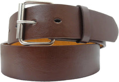 Men's Solid Belt with Removable Buckle and Snap - Medium Brown