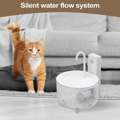 Cat Wireless Water Dispenser, Dispenser Water Feeder, Electric Dog Waterer, Quiet Anti-Slip with Filtration, 18x15x15cm, for Living Room, Garage, Balcony