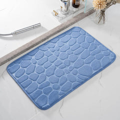 Memory Foam Bath Mat Rug - 24 x 16 in Bath Carpet - Floor Mats, Water Absorption, Machine Wash, Non-Slip Backing, Comfortable, Soft, Fast Dry, for Bathroom, Front Door, Entryway