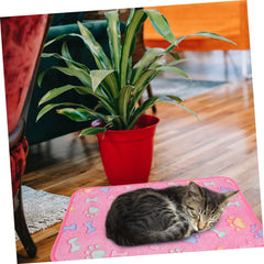 Kisangel 3pcs Washable PET Blanket Set Soft Fleece Dog and Cat Blanket for Small Pets Cute Pattern Dog Bed Cover Cozy and Warm for Puppies and Kittens