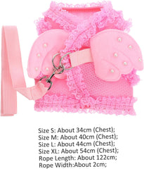 Kisangel Pink PET Harness for Dogs and Cats Adjustable Vest Style Traction Buckle Lightweight and Comfortable for Small Pets for Everyday Walks and Outdoor Adventures Random Color