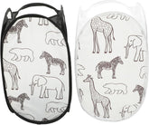 2pcs Foldable Laundry Basket Wheels Mesh Design Laundry Baskets for Wall Mount Clothes Storage for Bathroom