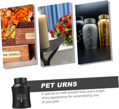 VICASKY Small Pet Memorial Urn Sealed Stainless Steel Cinerary Container for Dog and Cat Ashes Minimalist Design Keepsake for Cherished Memories