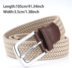 Braided Web Belt Elastic Woven Belt Stretch Belt Men Fabric Golf Belt Cloth Work Belt Casual Jeans Belt Hunting Pants Belt