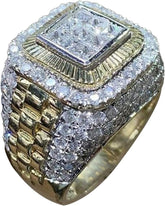 Rings For Women Luxury Men Inlaid Finger Ring Hip Hop Wedding Engagement Jewelry Gifts For Women Men,Size US 10