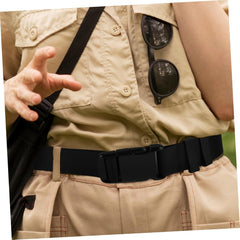 Beaupretty Mens Stretch Hiking Belt Adjustable Elastic Webbing Belt for Outdoor Activities Comfortable Non-metal Buckle Design for Men and Women