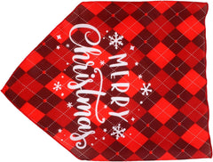 Hemoton Christmas Dog Bandana Soft Triangular Scarf for Pets Breathable and Easy to Dry Festive Plaid Design for Holiday Parties Weddings and Special Occasions
