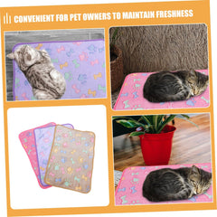 3pcs Cute Bone Pattern Pet Blanket Soft Fleece Dog and Cat Bed Washable Small Dog Blanket for Comfort and Safety
